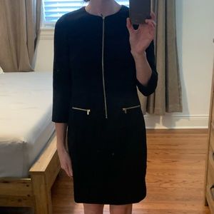 Ann Taylor 0 petite black long sleeve dress
